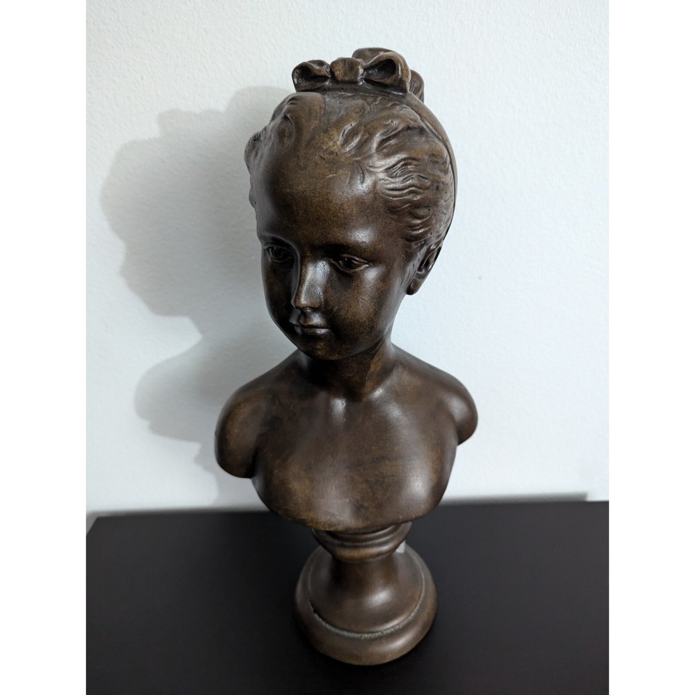 Vtg MCM French Female Bust Sculpture Ceramic 16" Retro Decor